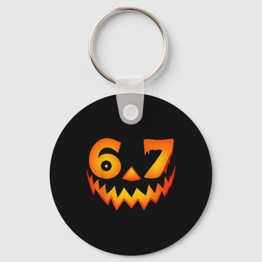 67 Six Seven Halloween Costume For Students Teache キーホルダー (正面)