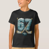 67 Six Seven Hockey Drip Number Funny 6 7 Meme  Tシャツ (正面)