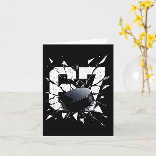 67 Six Seven Hockey Gen Alpha Brainrot Meme  カード (黄色い花)