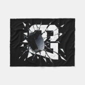 67 Six Seven Hockey Gen Alpha Brainrot Meme  フリースブランケット (正面(横))