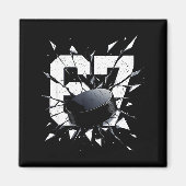 67 Six Seven Hockey Gen Alpha Brainrot Meme  マグネット (正面)