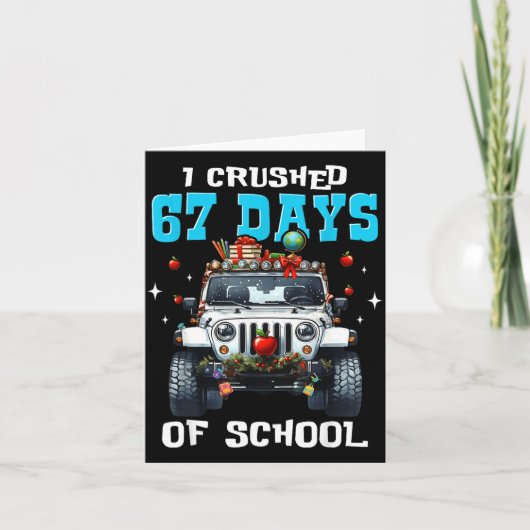 67 Six Seven I Crush 67 Days Of School Funny Meme カード (正面)