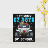 67 Six Seven I Crush 67 Days Of School Funny Meme カード (黄色い花)