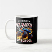 67 Six Seven I Crush 67 Days Of School Monster Tru コーヒーマグカップ (左)