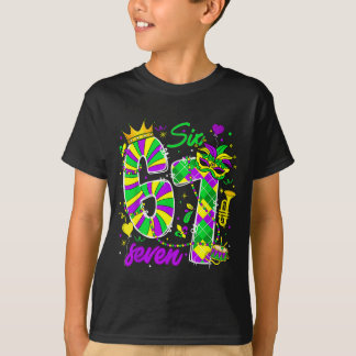 67 Six Seven Mardi Gras Carnival New Orleans Fleur Tシャツ
