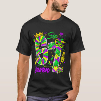 67 Six Seven Mardi Gras Carnival New Orleans Fleur Tシャツ