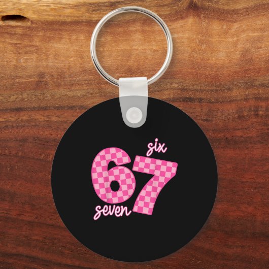 67 Six Seven Meme  キーホルダー (正面)