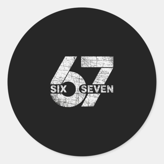 67 Six Seven Meme 2 ラウンドシール (正面)