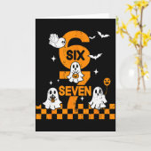 67 Six Seven Meme 6 7 Couple Matching Halloween Co カード (黄色い花)