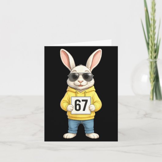 67 Six Seven Meme 6 7 Funny Easter Day For Boys Me カード (正面)