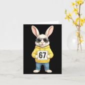 67 Six Seven Meme 6 7 Funny Easter Day For Boys Me カード (黄色い花)