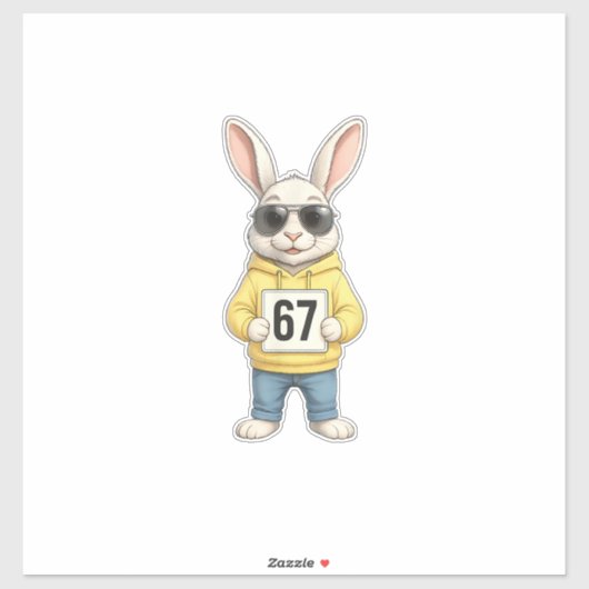 67 Six Seven Meme 6 7 Funny Easter Day for Boys Me シール (シート)