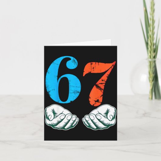 67 Six Seven Meme 6 7 Hands  カード (正面)