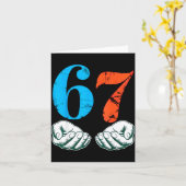 67 Six Seven Meme 6 7 Hands  カード (黄色い花)