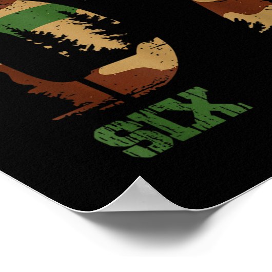 67 Six Seven Meme Camo Deer Hunting Gift For Boys  ポスター (角)