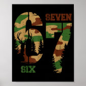 67 Six Seven Meme Camo Deer Hunting Gift For Boys  ポスター (正面)