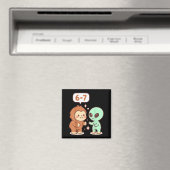 67 Six Seven Meme Funny Bigfoot Alien Sasquatch Uf マグネット (インサイチュ (食洗機))
