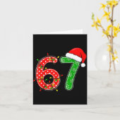 67 Six Seven Meme Funny Christmas 6 7 Meme Men Wom カード (黄色い花)