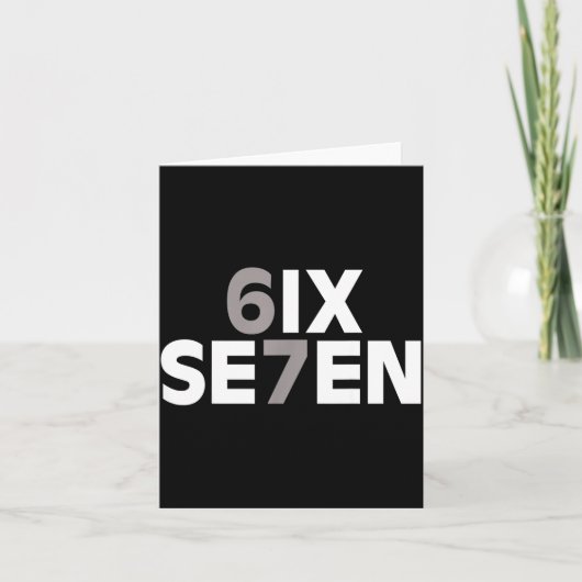 67 Six Seven Meme Funny Gen Alpha Slang Teens Kids カード (正面)