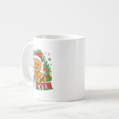 67 Six Seven Meme Funny Xmas Gingerbread Hand Sign コーヒーマグカップ (正面左)