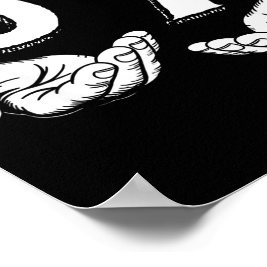 67 Six Seven Meme Gen Alpha Slang 6 7 Hands Funny  ポスター (角)