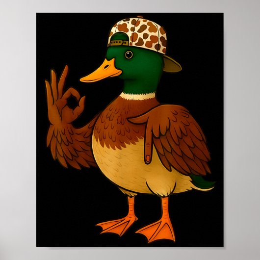 67 Six Seven Meme Mallard Duck Hunting Season Boy  ポスター (正面)