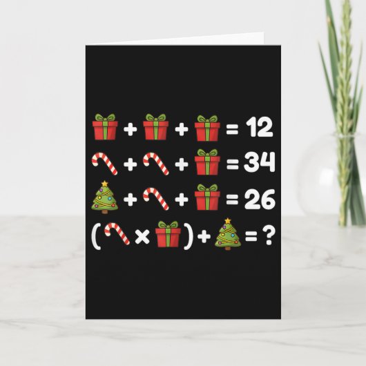 67 Six Seven Meme Math Christmas Equation Logic Pu カード (正面)