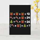 67 Six Seven Meme Math Christmas Equation Logic Pu カード (黄色い花)