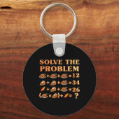 67 Six Seven Meme Math Thanksgiving Equation Logic キーホルダー (正面)