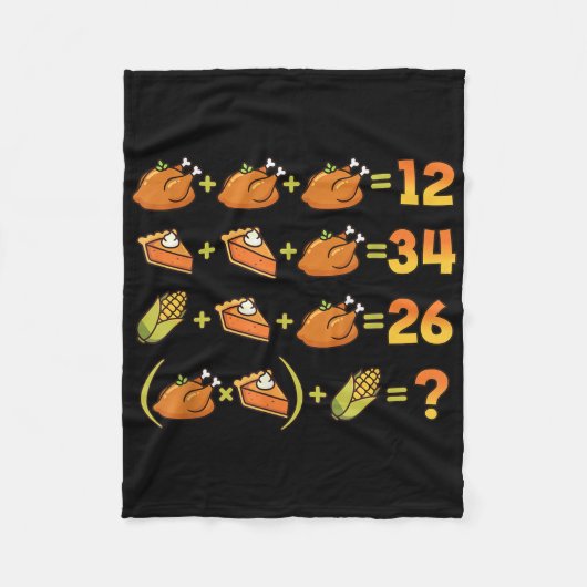 67 Six Seven Meme Math Thanksgiving Equation Logic フリースブランケット (正面)