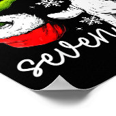 67 Six Seven Meme Santa Hand Christmas Funny Gen A ポスター (角)