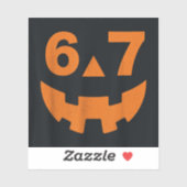 67 Six Seven Number Face Halloween Sticker シール (シート)