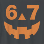 67 Six Seven Number Face Halloween Sticker シール (正面)