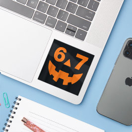67 Six Seven Number Face Halloween Sticker シール