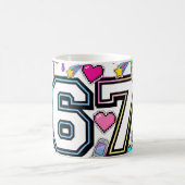 67 Six Seven Retro Y2K Aesthetic mug  コーヒーマグカップ (中央)