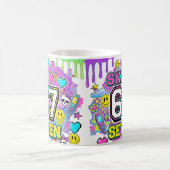 67 Six Seven Retro Y2K Aesthetic mug コーヒーマグカップ (中央)
