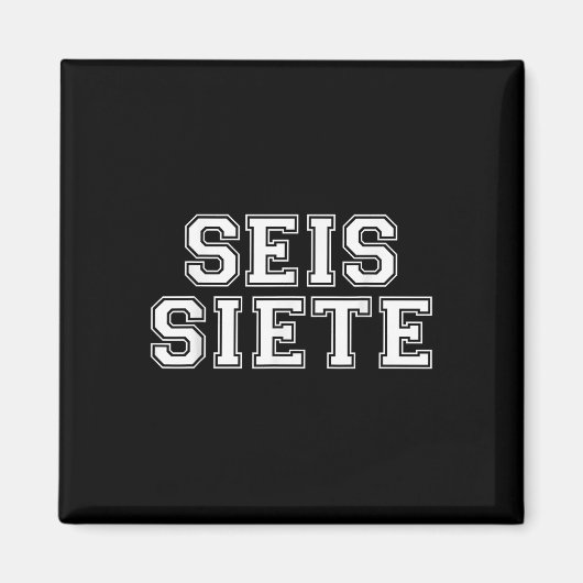 67 Six Seven Seis Siete スペイン語 Brainrot クリスマス マグネット (正面)