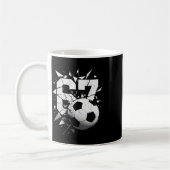 67 Six Seven Soccer Gen Alpha Brainrot Meme  コーヒーマグカップ (左)