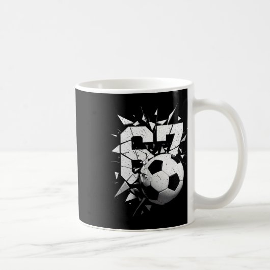 67 Six Seven Soccer Gen Alpha Brainrot Meme  コーヒーマグカップ (右)