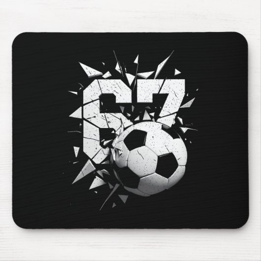 67 Six Seven Soccer Gen Alpha Brainrot Meme マウスパッド (正面)