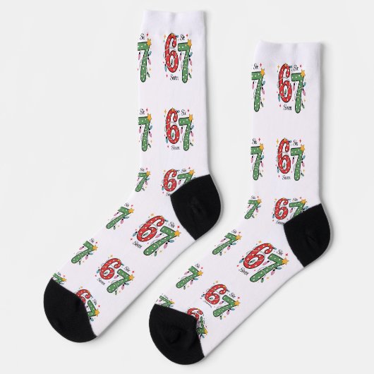 67 Six Seven Socks,  Unique Christmas Gift Idea ソックス (左)