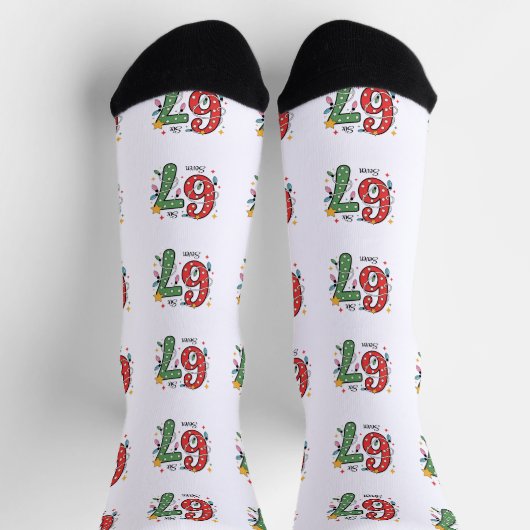 67 Six Seven Socks, Unique Christmas Gift Idea ソックス (上部)