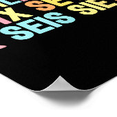 67 Six Seven Spanieacher Bilingual Seis Siete Brai ポスター (角)