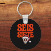 67 Six Seven Spanieacher Bilingual Seis Siete Chri キーホルダー (正面)