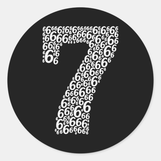 67 Sixty Seven Halloween Costume Design Funny 6 7 ラウンドシール (正面)
