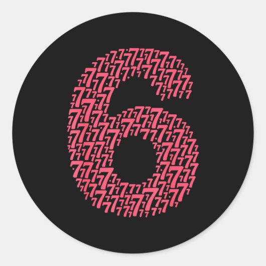 67 Sixty Seven Halloween Costume Design Funny 6 7 ラウンドシール (正面)