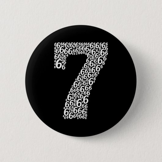 67 Sixty Seven Halloween Costume Design Funny 6 7  缶バッジ (正面)