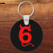 67 Sixty Seven Halloween Costume Devil Funny 6 7 M キーホルダー (正面)