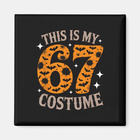 67 Sixty Seven Halloween Costume Funny 6 7 Meme De マグネット (正面)