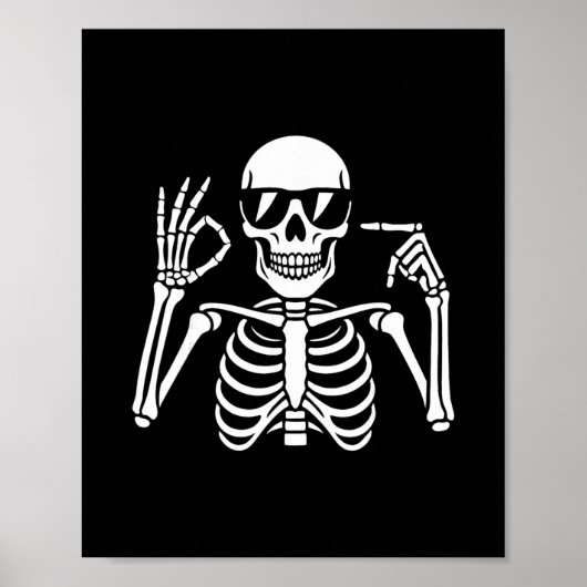 67 Skeleton Funny Six Seven Gen Alpha Halloween Me ポスター (正面)